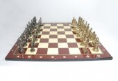Lüks Döküm Satranç Takımı Osmanlı & Bizans Ordusu DEV Boy - 3