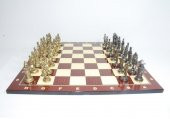 Lüks Döküm Satranç Takımı Osmanlı & Bizans Ordusu DEV Boy - 4