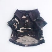 Kamuflaj Polo Yaka Tişört Kedi Kıyafeti  Kedi Elbisesi - 2