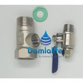 Su Arıtma 1/2 Hat Alma Bağlantı Aparatı Ve 1/4 Vana thumbnail 1