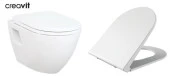 Creavit TP325 Asma Klozet + Yeni Slim Yavaş Kapanır Kapak KC5000-ORJİNAL thumbnail 1