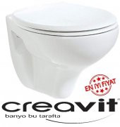 Creavit TP320 Asma Klozet Beyaz+ KC4000 Yavaş Kapanır Kapaklı - 1