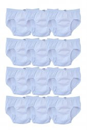 Seher Yıldızı Erkek Çocuk Slip Külot Beyaz 12 li Paket - 1