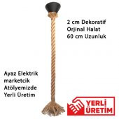 Dekoratif Jut Halat Sarkıt Avize 60 cm Boy E27 Duy Tavan Rozanslı - 2