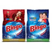 Bingo Renkli ve Renkli Beyaz Toz Çamaşır Deterjanı 7 Kg 2’li Av Pkt - 2