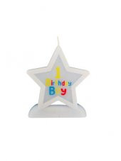 PASTA MUMU YILDIZLI 1 BİRTHDAY BOY MAVİ - 1