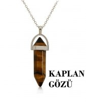Alnis Atelier Gerçek Doğal Taş Bayan Kolye+Küpe Hediye - 6