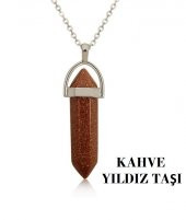 Alnis Atelier Gerçek Doğal Taş Bayan Kolye+Küpe Hediye - 10