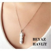 Alnis Atelier Gerçek Doğal Taş Bayan Kolye+Küpe Hediye - 12