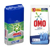 Ariel Toz Deterjan 10 kg + Omo Toz Beyaz ve Renkli  Deterjan 10 Kg - 1