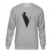 V For Vendetta V Gri Sweatshirt Unisex - 1