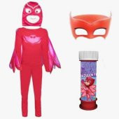 Pijamaskeliler Kostümü - Baykuş Kız Kostümü - Kedi Çocuk Kostümü - Kertenkele Kostümü - Pj Masks - 6