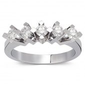 PIRLANTA BEŞTAŞ YÜZÜK 14 AYAR 0,25 CT G COLOR SI CLARITY - 1