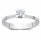 PIRLANTA TEK TAŞ YÜZÜK 0,10 CT G COLOR SI CLARITY - 1