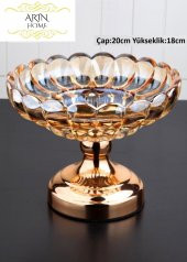 METAL AYAKLI,LUSTERLİ CAM ŞEKERLİK - 1