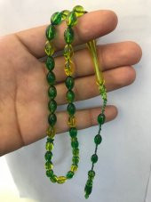 Kehribar Tesbih Toz Kehribar Tesbih Sarı Yeşil Kırmızı - 4