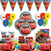 CARS 3 ARABALAR ŞİMŞEK MCQUEEN DOĞUM GÜNÜ PARTİ SÜSLERİ SETİ 24 KİŞİLİK - 1
