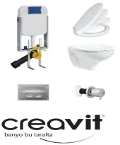 Creavit Tp320 Gömme Rezervuar Seti 5 PARÇA YAVAŞ KAPANIRLI - 1