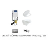 Creavit Tp320 Gömme Rezervuar Seti 5 PARÇA YAVAŞ KAPANIRLI - 6