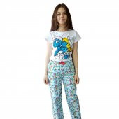 Oysho Şirinler Desenli Bayan Pijama Takımı - 1