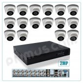 Primuscam 16’lı Dome Güvenlik Kamera Seti İç Ortam 2MP AHD DVR - 1