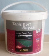 TENİS KORTU BOYASI, KIRMIZI RENK, 20 Kg, ASFALT veya BETON BOYASI - 1
