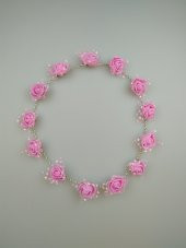ÇİÇEKLİ KINA ÇEMBER TAÇ PEMBE 10LU SET - 1