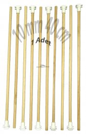 Plastik Tünek Başlıklı Tahta Tünek 10 mm 40 cm 1 Adet - 1