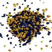 Akvaryum Sarı Lacivert Renkli Çakıl 8-10mm 10 kg - 1