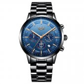 Lige Erkek Kol Saati Multifonksiyon Siyah Klasik Tasarım Saat - 5