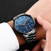 Lige Erkek Kol Saati Multifonksiyon Siyah Klasik Tasarım Saat - 6