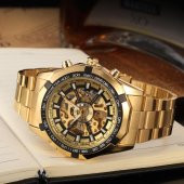 Forsining Çelik Tasarım Otomatik Erkek Kol Saati Tourbillon Saat - 4