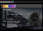 Skmei 1251 Su Geçirmez Sporcu Erkek Kol Saati Dijital Işıklı Saat - 6