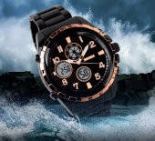 Skmei Lüks Tasarım Dual Time Çelik Erkek Kol Saati YDN117 - 1