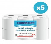 Omnisoft 5 Koli Mini Jumbo Tuvalet Kağıdı 60 Rulo - 1