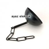 Avize İçin Siyah Metal Rozans Tij Zincir Askı Takımı - 1