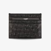 Devekuşu Baskılı Deri Kartlık / 1092 - Siyah - 1