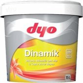 DYO DİNAMİK SİLİKONLU İPEK MAT İÇ CEPHE BOYASI 15 LT (TÜM RENKLER) - 1