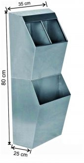 Arı Metal 2159 Galoş Bone Maske Kutusu Çöp Kovalı 2 Bölmeli - 2