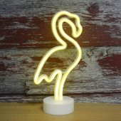 27cm Neon Led Flamingo Aydınlatma Beyaz - 2