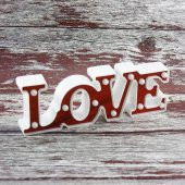 30cm Led Işıklı Plastik Love Yazısı Gece Lambası - 2
