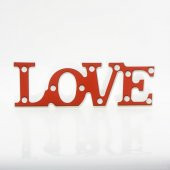 30cm Led Işıklı Plastik Love Yazısı Gece Lambası - 3