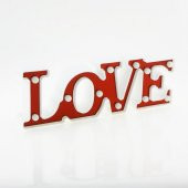 30cm Led Işıklı Plastik Love Yazısı Gece Lambası - 4