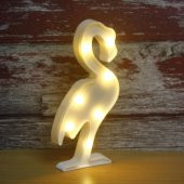30cm Led Işıklı Plastik Flamingo Gece Lambası - 6