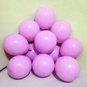 100 lü Adet Mor Soft Makaron Balon, Mat Pastel Balon Parti Süsü - 1
