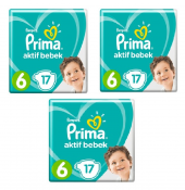 Prima Pampers Bebek Bezi Aktif Bebek 6 Numara 17x3 51 Adet - 1