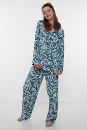 Ribanas Pijama Takımı-Yeşil 1014-21 - 1