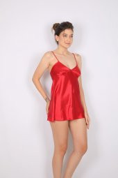 SEXY LADY 497 KIRMIZI SATEN GECELİK - 1