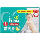 Prima Külot Bebek Bezi 3 Beden 62 Adet Midi Ekonomik Paket - 3