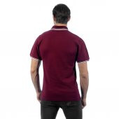 Şensel, Polo Yaka Tişört, Bordo-Beyaz -136E3515- Tshirt, T-shirt - 2